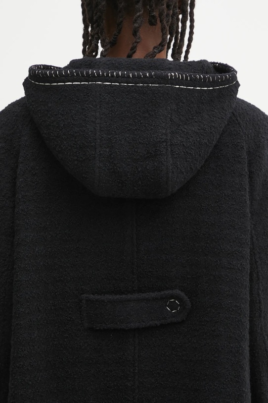 Ader Error płaszcz z dodatkiem wełny COAT BO01FWCT0104BK czarny