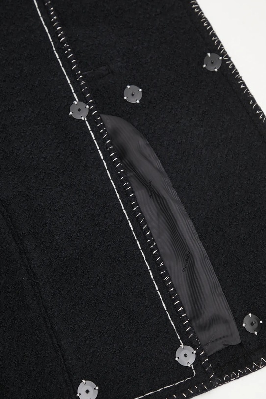 Ader Error płaszcz z dodatkiem wełny COAT BO01FWCT0104BK
