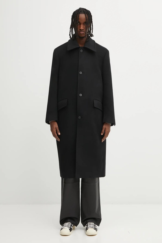 Ader Error płaszcz wełniany COAT nieocieplane czarny BO42FYCT0101BK