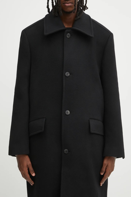 Ader Error płaszcz wełniany COAT czarny BO42FYCT0101BK