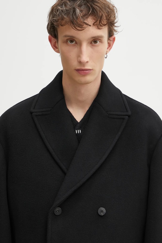 Ader Error płaszcz wełniany COAT czarny BO42FYCT0102BK