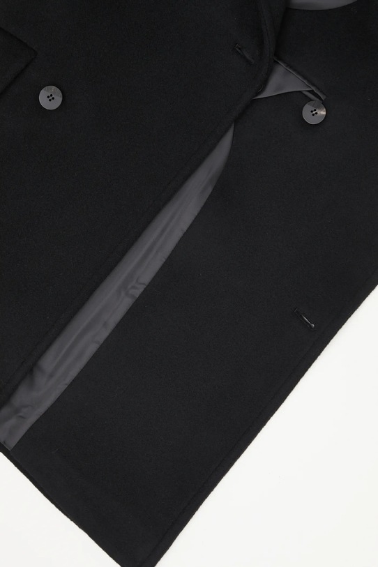 Ader Error płaszcz wełniany COAT BO42FYCT0102BK czarny