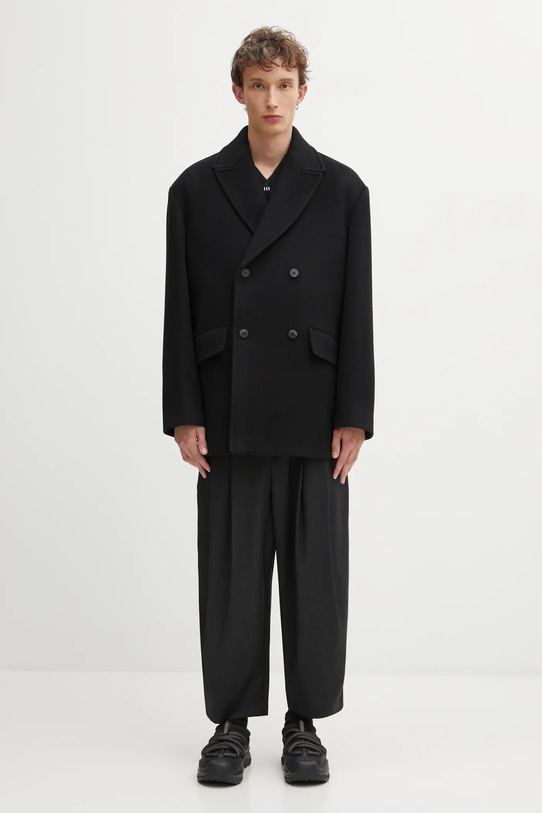 Ader Error płaszcz wełniany COAT BO42FYCT0102BK