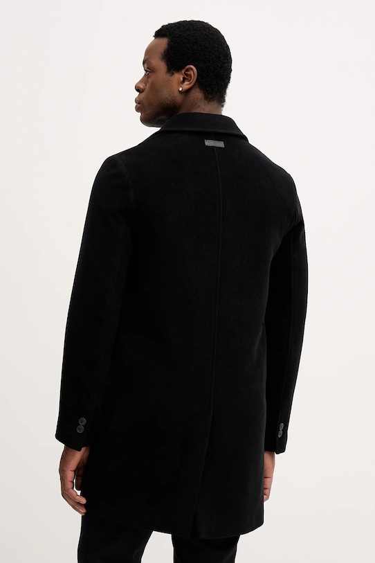 Odzież Trussardi płaszcz z dodatkiem wełny 8022M000005N czarny