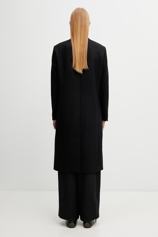 Дрехи Палто с вълна Sporty & Rich Signature Logo Wool OW04962326BA01 черен