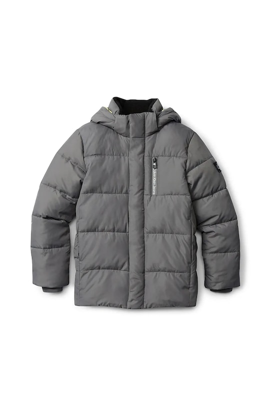 Dětská zimní bunda Calvin Klein Jeans IB0IB01276.128.170.9BYA šedá AW25