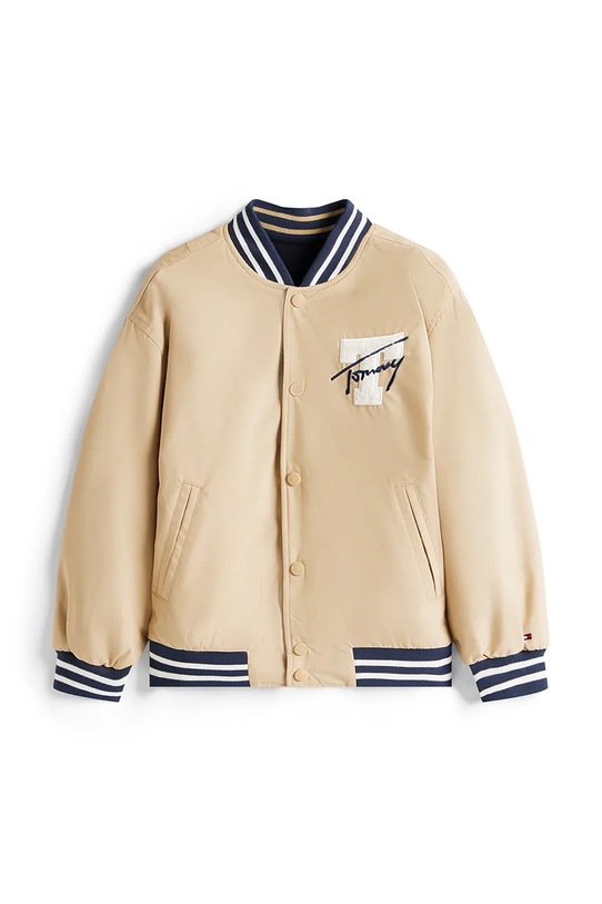 Tommy Hilfiger jachetă bomber reversibilă pentru copii KB0KB09740.9BYA bej AW25