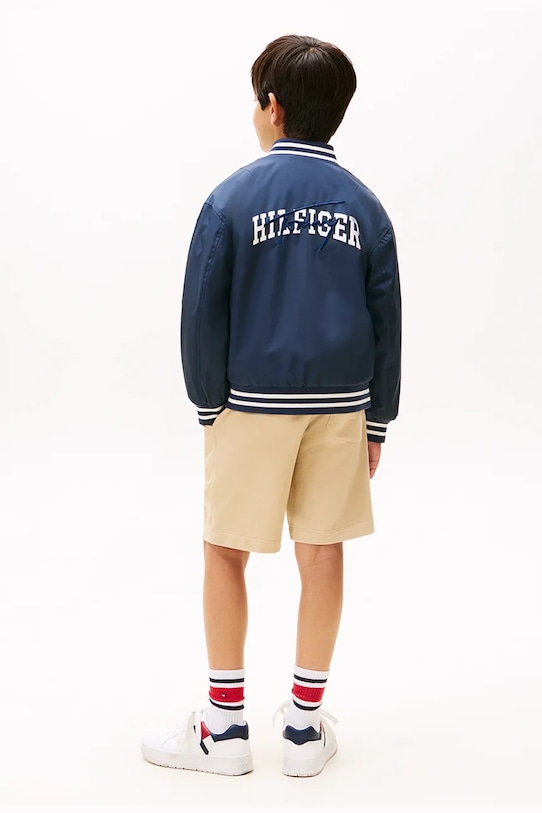 Tommy Hilfiger kurtka bomber dwustronna dziecięca granatowy KB0KB09740.9BYA