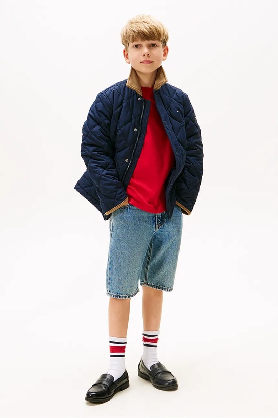 Chłopiec Tommy Hilfiger kurtka dziecięca KB0KB09814.9BYA granatowy