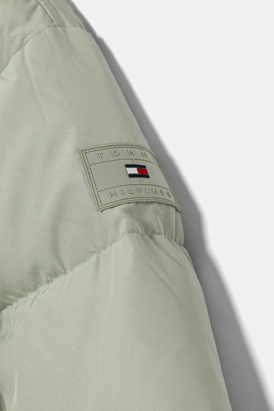 Dětská péřová bunda Tommy Hilfiger zelená KB0KB09815.9BYA