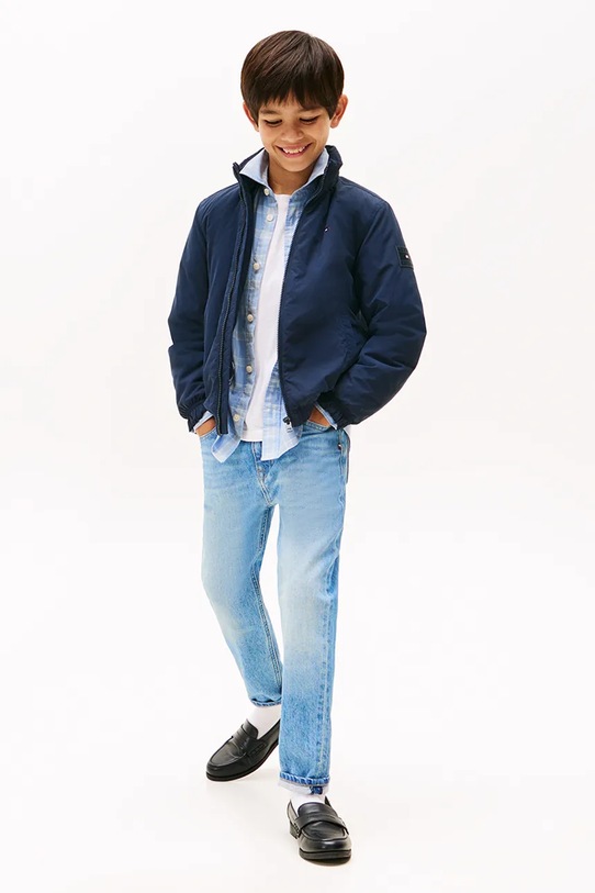 Chłopiec Tommy Hilfiger kurtka dziecięca KB0KB09852.128.176.9BYA granatowy