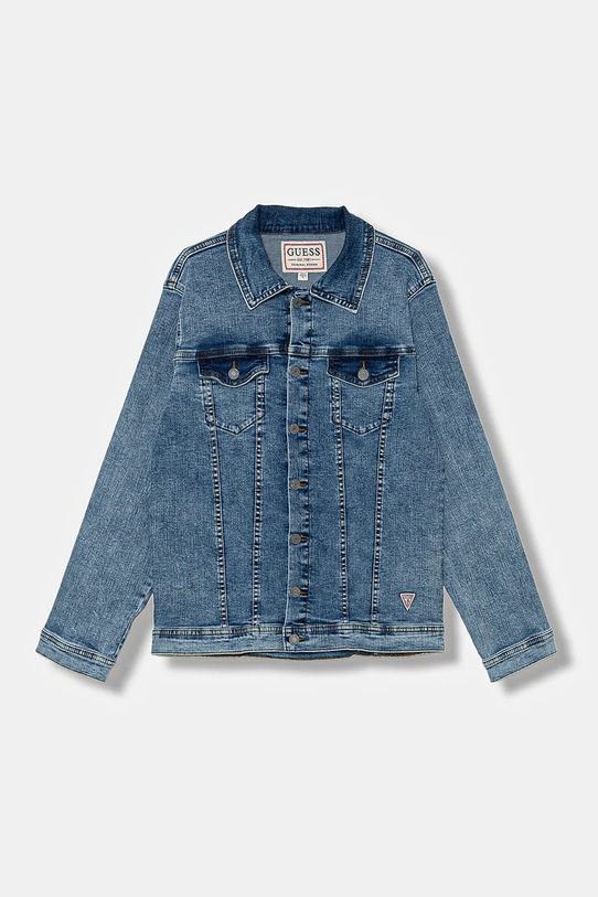 Guess kurtka jeansowa dziecięca bez kaptura niebieski L5YL07.D46T0.9BYA