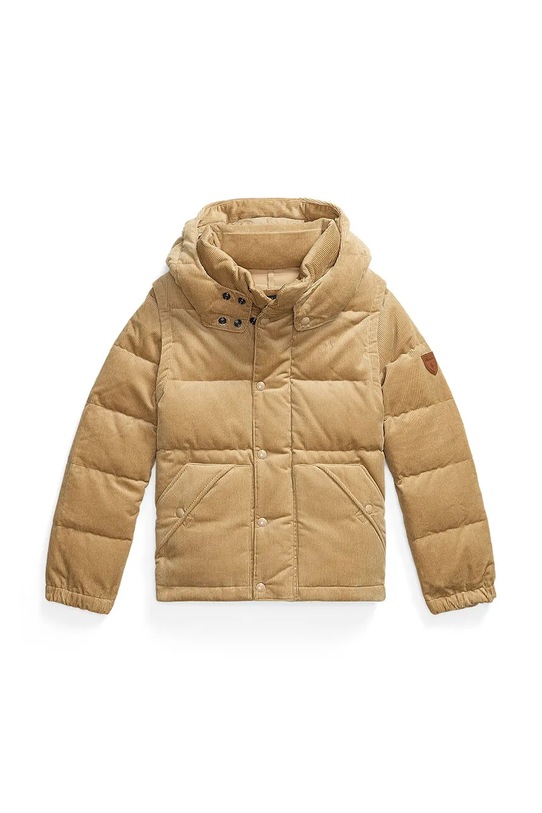 Dětská bavlněná bunda Polo Ralph Lauren bez podšívky béžová 323978448003
