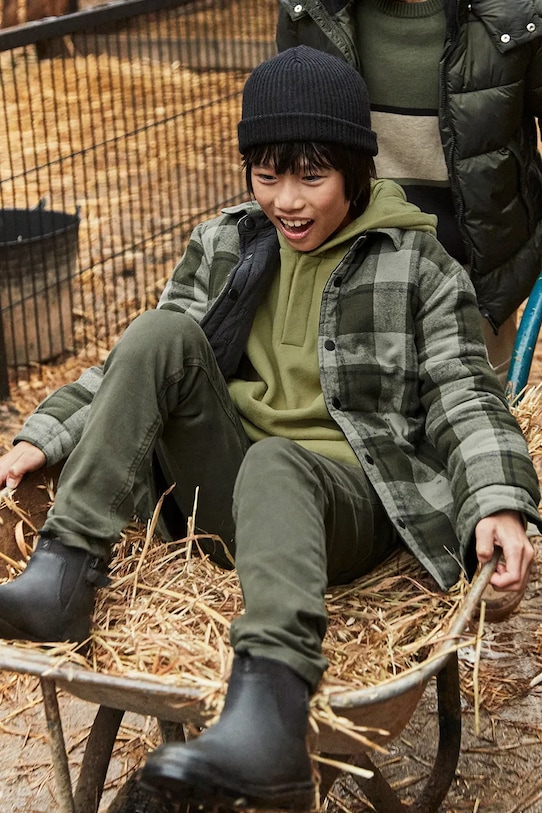 Mayoral cămașă din bumbac necaptusit verde 7106.7E.Junior.9BYA