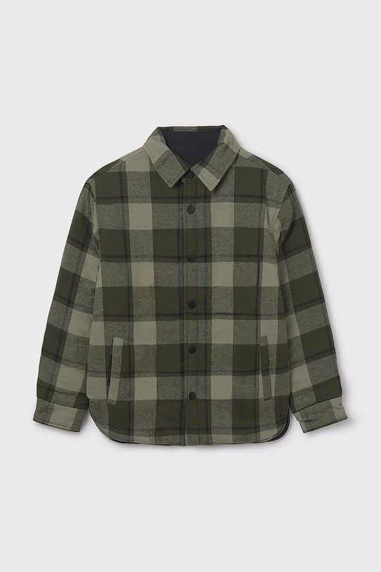 Mayoral cămașă din bumbac 7106.7E.Junior.9BYA verde AW25