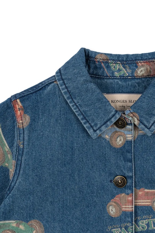 Chłopiec Konges Sløjd kurtka jeansowa dziecięca MAGOT JACKET GOTS KS103886.B.9BYA granatowy