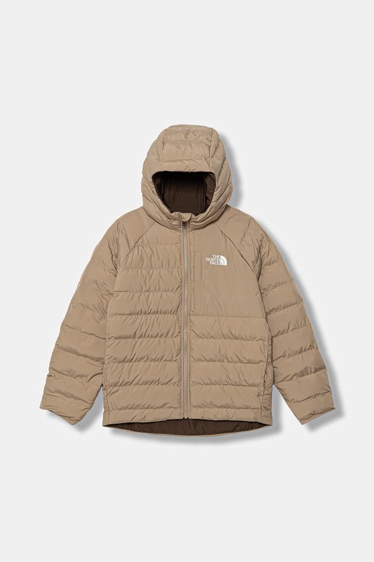 Dětská oboustranná bunda The North Face B REVERSIBLE PERRITO HOODED JACKET NF0A88TWBOX1 béžová AW25