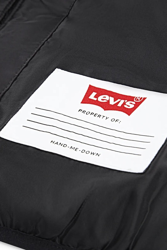 Levi's kurtka dziecięca SHERPA LINED MDWT PUFFER czarny 9EN628