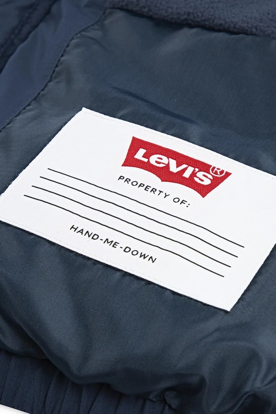 Levi's kurtka dziecięca HVWT PUFFER WITH LOGO ELAS 9EN633 granatowy