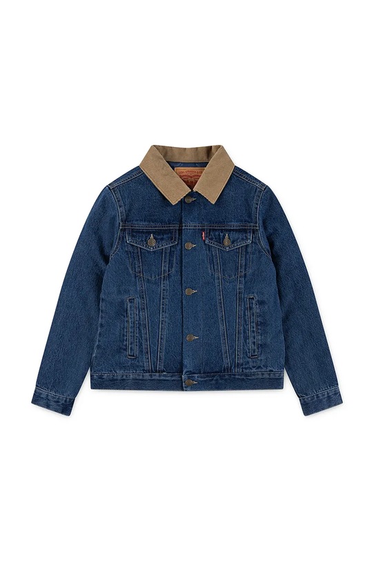 Levi's kurtka jeansowa dziecięca QUILTED LINED TRUCKER pozostałe niebieski 9EN826