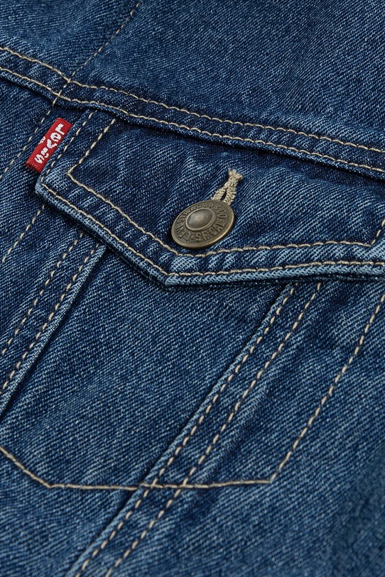 Levi's kurtka jeansowa dziecięca QUILTED LINED TRUCKER niebieski 9EN826
