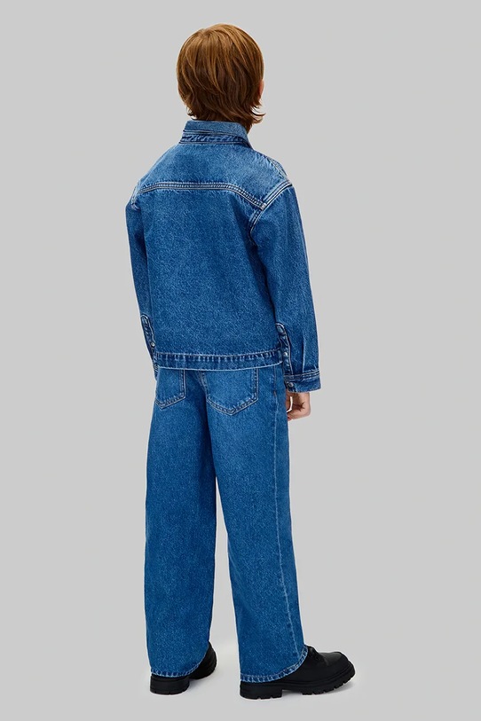 Дитяча бавовняна куртка Calvin Klein Jeans IB0IB02594.9BYA блакитний