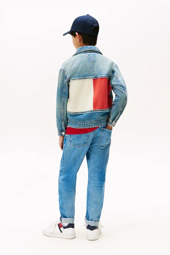 Tommy Hilfiger kurtka jeansowa dziecięca niebieski KB0KB10108.9BYA