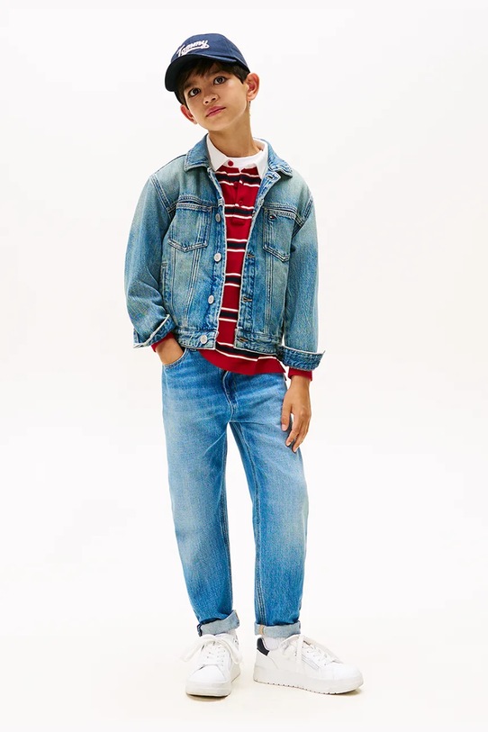 Tommy Hilfiger kurtka jeansowa dziecięca KB0KB10108.9BYA niebieski