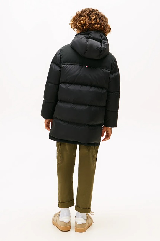 Chłopiec Tommy Hilfiger kurtka dziecięca KB0KB10114.9BYA czarny