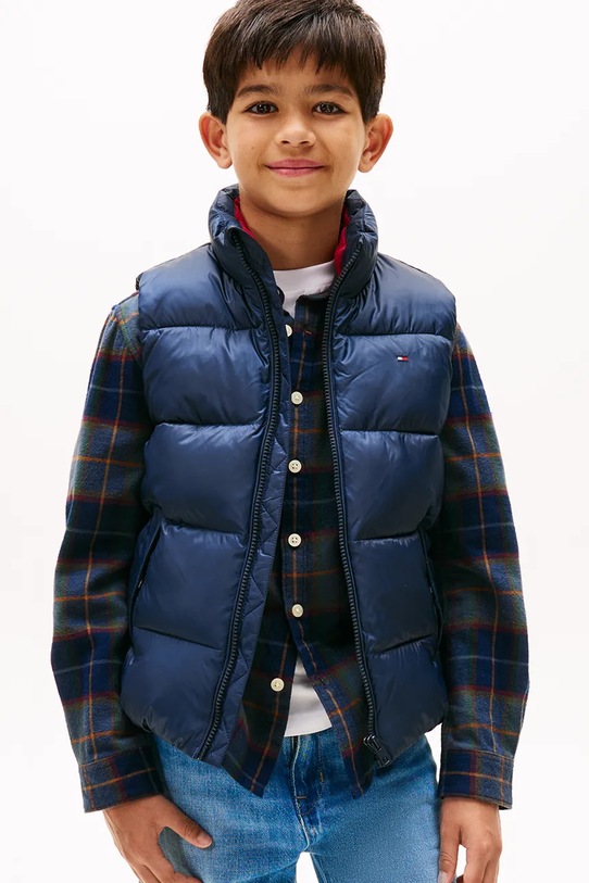 Tommy Hilfiger bezrękawnik dziecięcy bez kaptura granatowy KB0KB10092.128.176.9BYA
