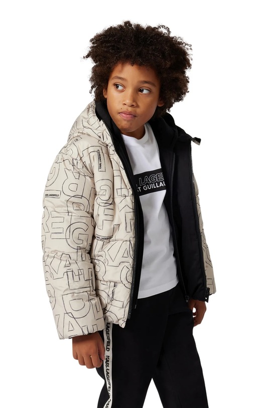 Karl Lagerfeld kurtka dziecięca bez kaptura beżowy Z30638.114.150