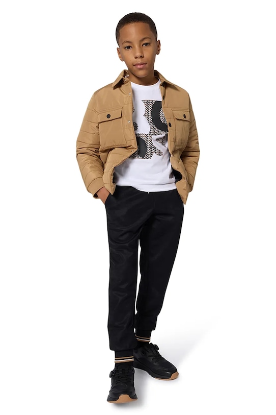 BOSS kurtka dziecięca bez kaptura brązowy J52392.114.150