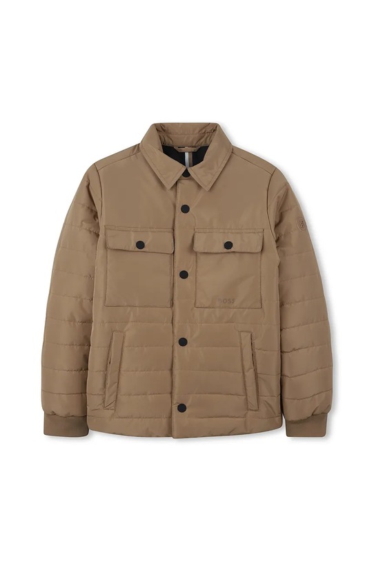 Παιδικό μπουφάν BOSS J52392.114.150 καφέ AW25