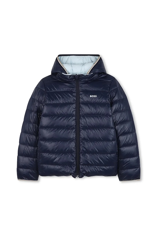 Chłopiec BOSS kurtka puchowa dwustronna dziecięca J52398.114.150 niebieski