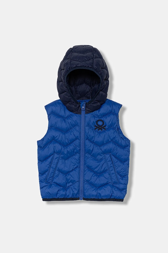 United Colors of Benetton vestă copii necaptusit albastru 2TWDGJ00G.P.Season.9BYA