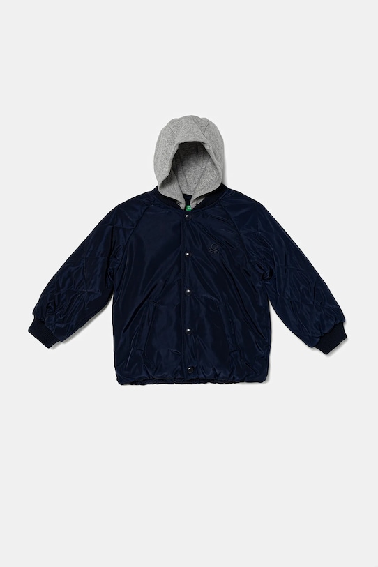 United Colors of Benetton geacă copii cu captuseala bleumarin 26JDGN040.P.seasonal