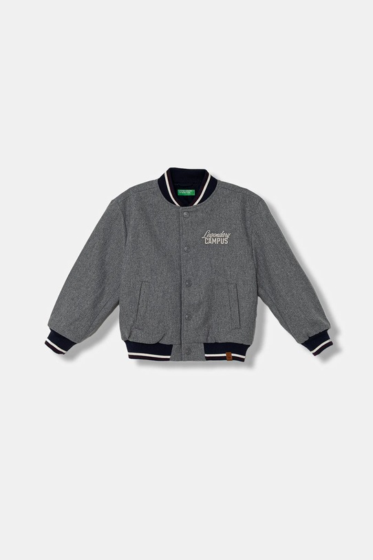 Детская куртка-бомбер с добавлением шерсти United Colors of Benetton с подкладкой серый 2LLUCN06G.G.seasonal