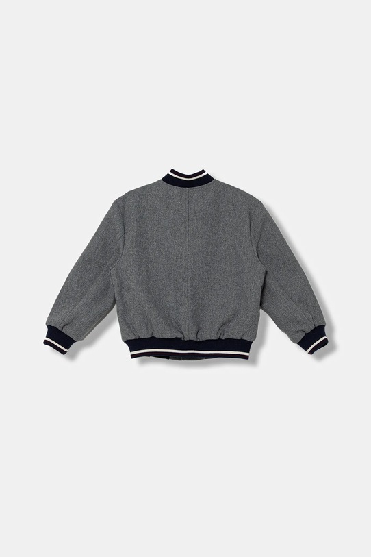 United Colors of Benetton kurtka bomber dziecięca z dodatkiem wełny 2LLUCN06G.G.seasonal szary AW25