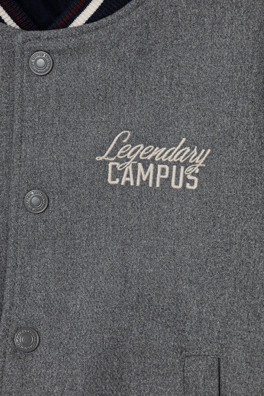 Мальчик Детская куртка-бомбер с добавлением шерсти United Colors of Benetton 2LLUCN06G.G.seasonal серый