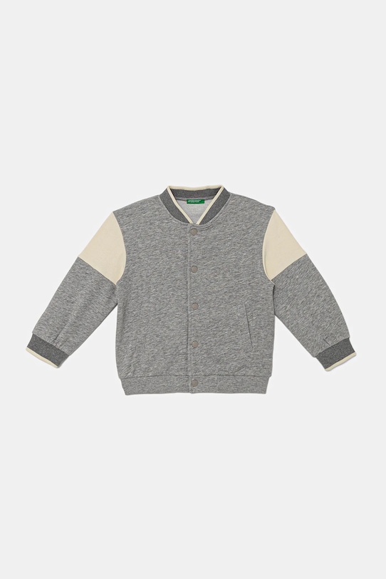 Detská mikina United Colors of Benetton bez kapucne sivá 32N4G503Z.P.seasonal