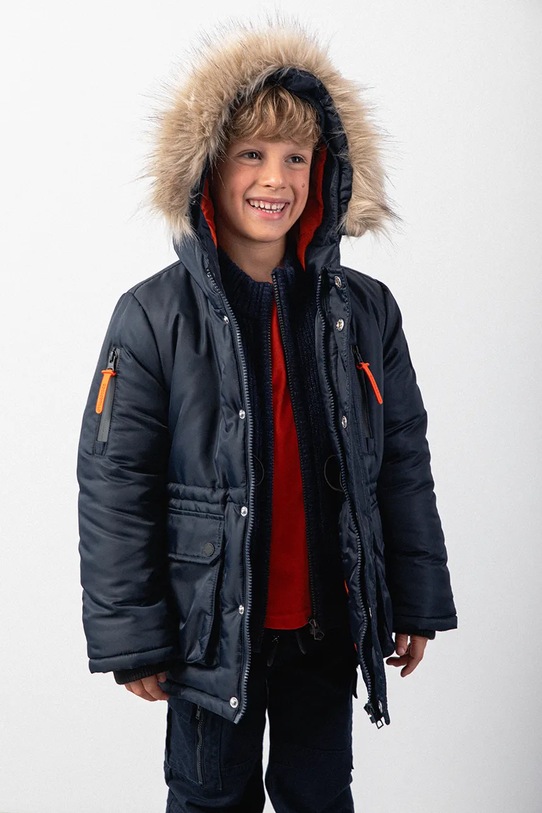 Detská bunda Coccodrillo parka tmavomodrá ZC5152110OBK