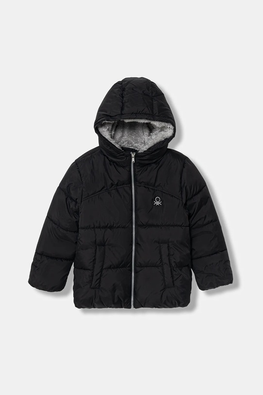 Дитяча куртка United Colors of Benetton з капюшоном чорний 2WU0CN05I.G.reproposed