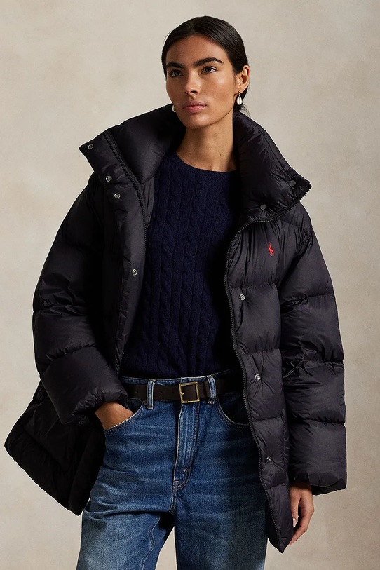 Пухено яке Polo Ralph Lauren пух тъмносин 211971186