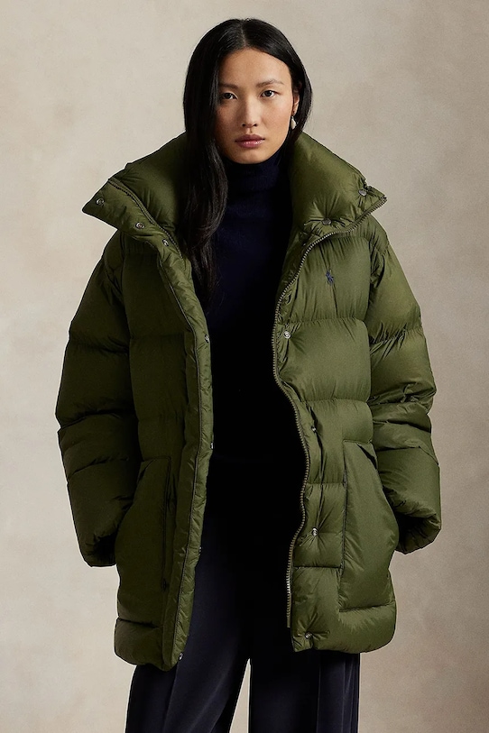 Polo Ralph Lauren geacă de puf cu captuseala verde 211971186