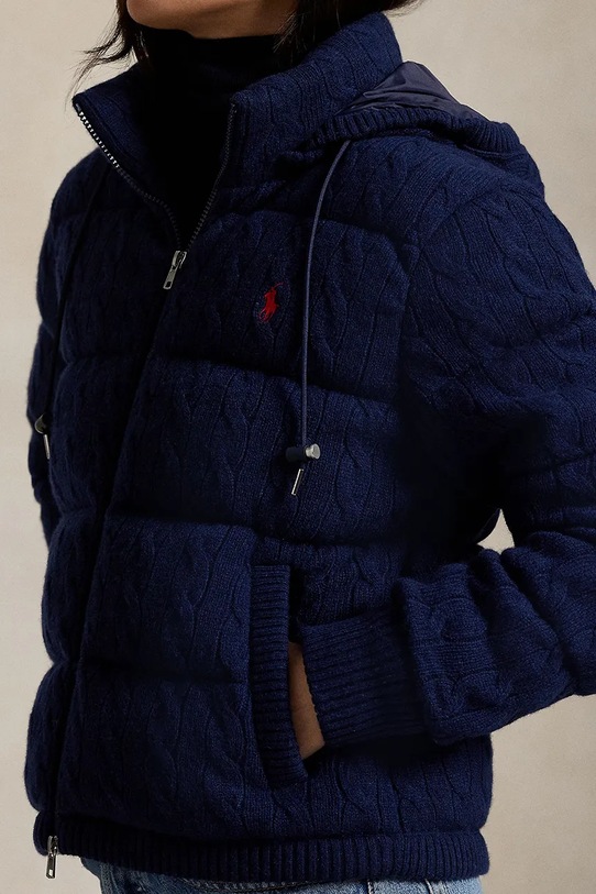 Вовняна куртка Polo Ralph Lauren темно-синій 211A92614