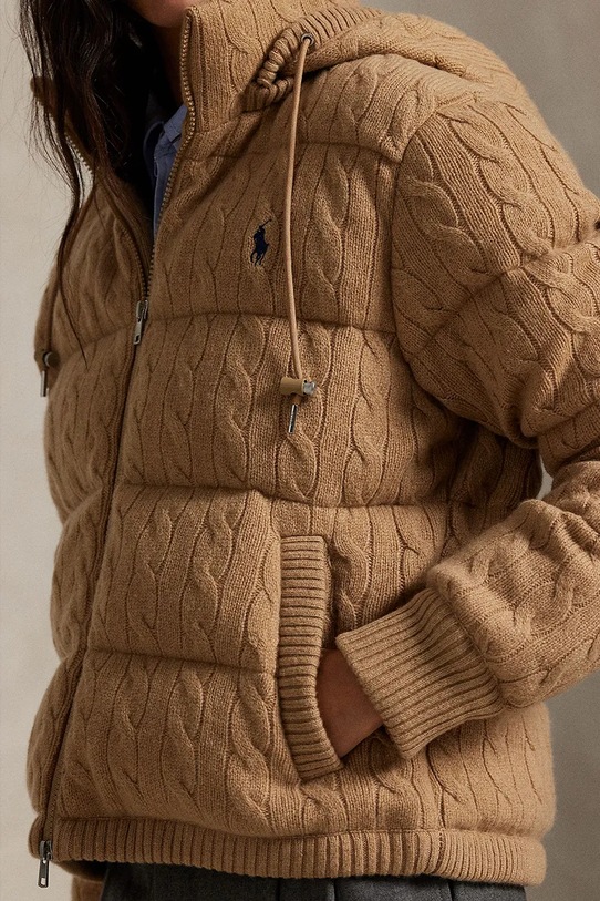 Вовняна куртка Polo Ralph Lauren 211A92614 бежевий