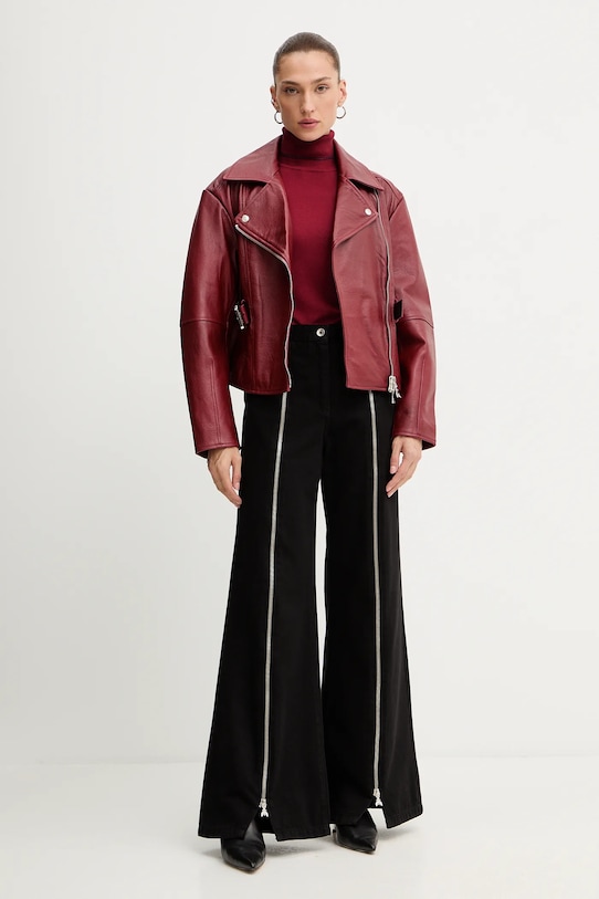 Patrizia Pepe geacă ramones de piele 8O0181.L158 rosu AW25