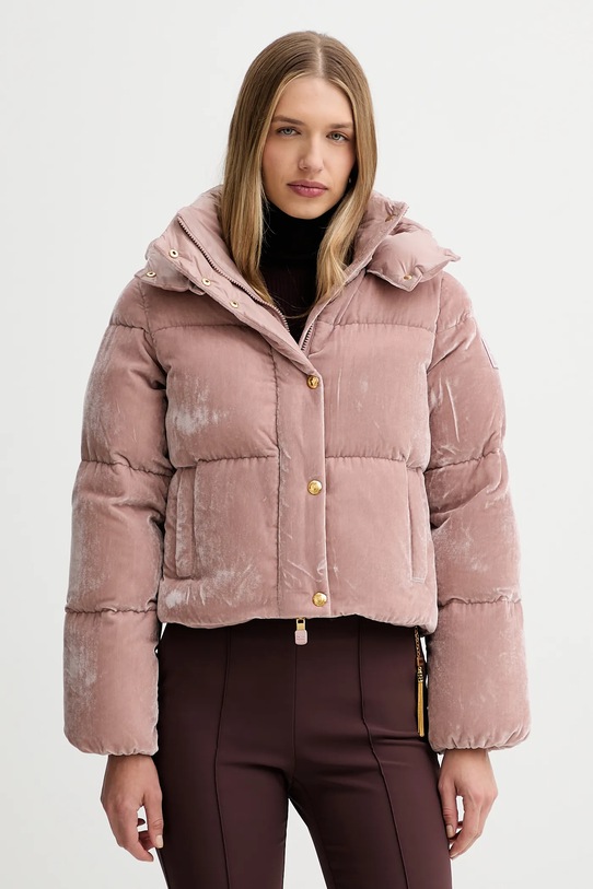 Велюровая куртка Elisabetta Franchi с утеплением розовый PI82D56E2