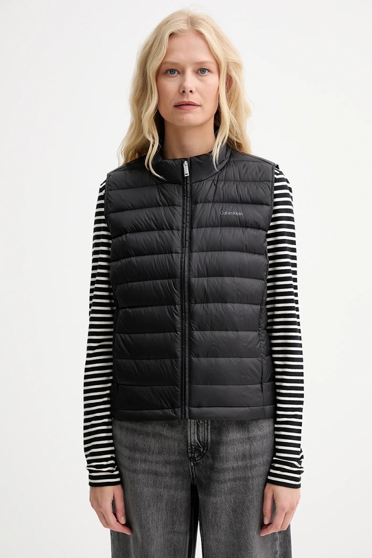 Brezrokavnik s puhom Calvin Klein Drugo črna LV044C529G