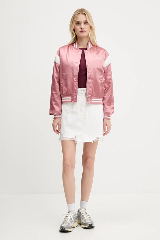 Tommy Jeans kurtka bomber DW0DW20960 pomarańczowy AW25